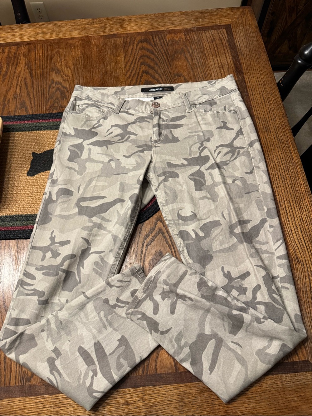 Jordache Men's Gray Camo Chinos